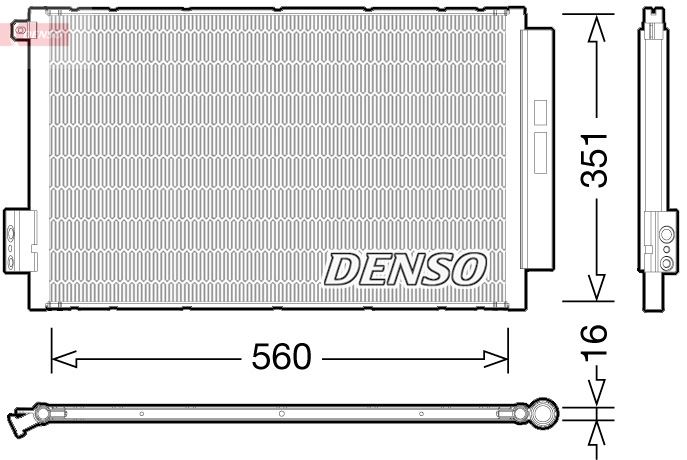DENSO DCN09043 İklimlendirme Sistemi Klima Radyatörü - FIAT 500L (351_, 352_) uyumlu