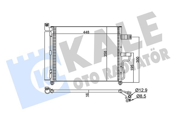 KALE OTO RADYATÖR 379100 İklimlendirme Sistemi Klima Radyatörü - HYUNDAI ACCENT II (LC) uyumlu
