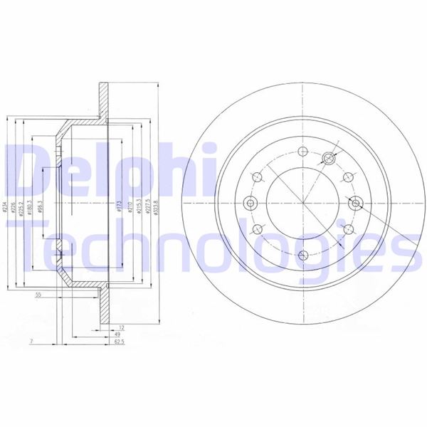 DELPHI BG4138 Fren Sistemleri Fren Diski - KIA CARNIVAL / GRAND CARNIVAL III (VQ) uyumlu
