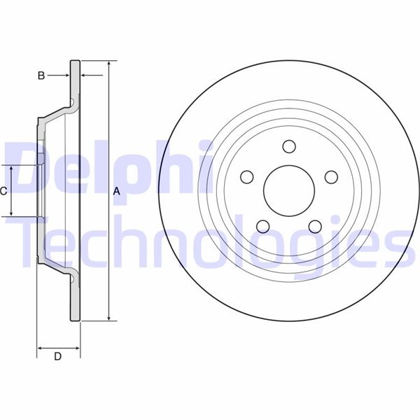 DELPHI BG4782C Fren Sistemleri Fren Diski - FORD S-MAX (CJ, WA6) uyumlu