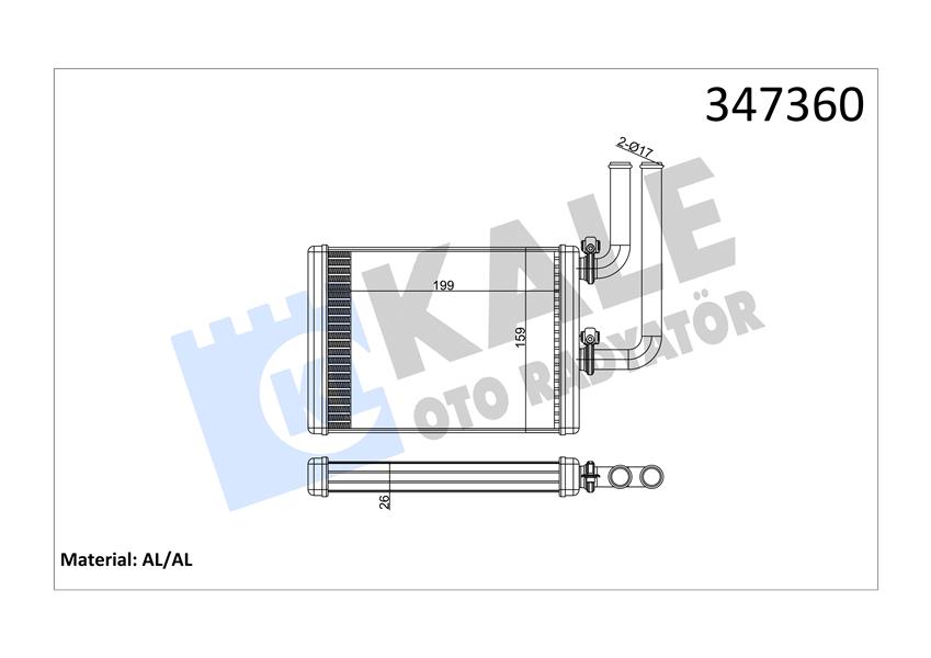 Kalorifer Radyatörü - KALE OTO RADYATÖR - 347360 Ürün Görseli