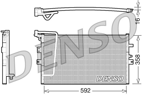 DENSO DCN25002 İklimlendirme Sistemi Klima Radyatörü - SAAB 9-5 (YS3E) uyumlu
