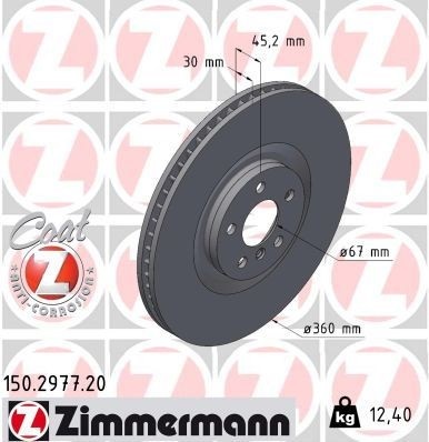 ZIMMERMANN 150.2978.20 Fren Sistemleri Fren Diski - BMW X1 (F48) uyumlu