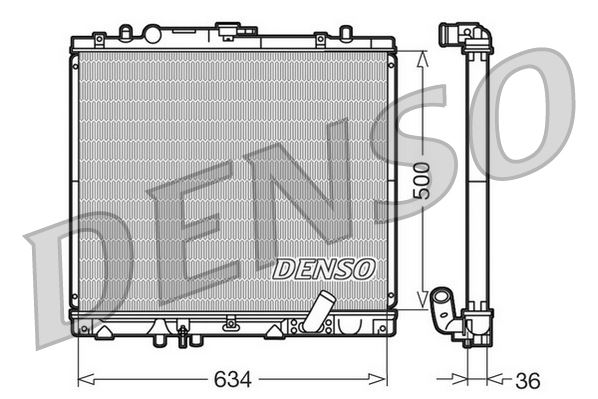 DENSO DRM45020 Soğutma Sistemi Su Soğutucu & Parçaları - MITSUBISHI L200 (K7_T, K6_T, K5_T) uyumlu