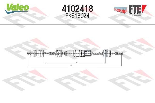 VALEO 4102418 Debriyaj Sistemi Debriyaj Teli - PEUGEOT 406 (8B) uyumlu