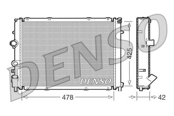 DENSO DRM23031 Soğutma Sistemi Su Soğutucu & Parçaları - RENAULT KANGOO (KC0/1_) uyumlu