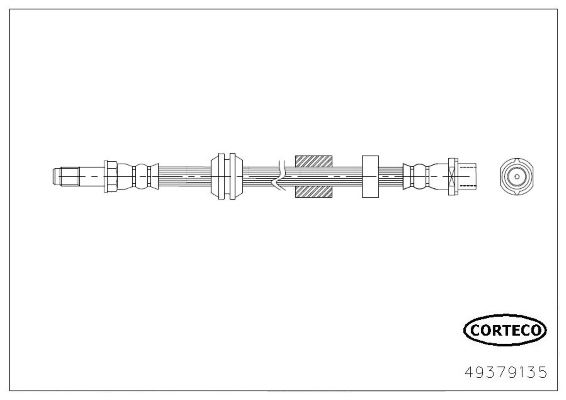 CORTECO 49379135 Fren Sistemleri Fren Hortumları - VOLVO C30 (533) uyumlu