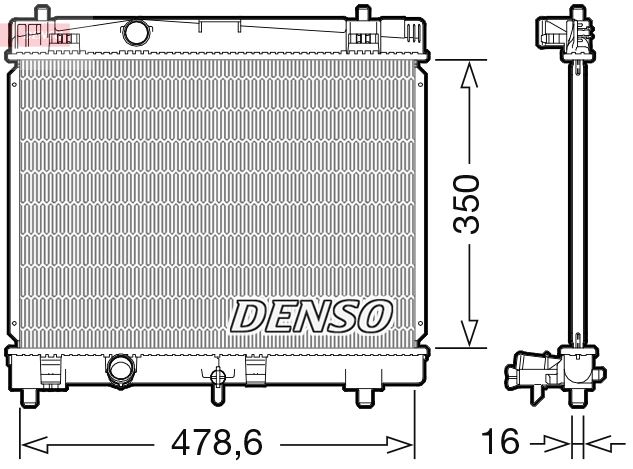 DENSO DRM50103 Soğutma Sistemi Su Soğutucu & Parçaları - TOYOTA YARIS (_P13_) uyumlu