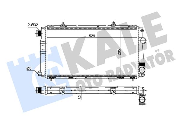 KALE OTO RADYATÖR 351795 Soğutma Sistemi Su Soğutucu & Parçaları - CITROËN C15 Kasa/büyük limuzin (VD_) uyumlu