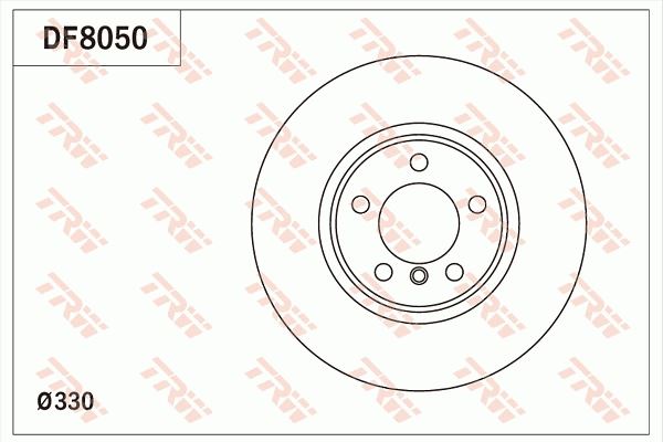 TRW DF8050 Fren Sistemleri Fren Diski - BMW 3 (F30, F80) uyumlu