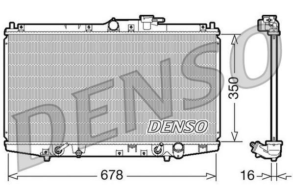 DENSO DRM40020 Soğutma Sistemi Su Soğutucu & Parçaları - HONDA ACCORD VI Hatchback (CH, CL) uyumlu