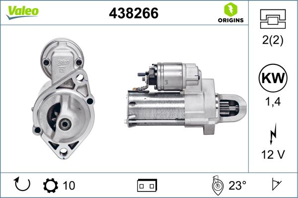 VALEO 438266 Elektrik Sistemi Marş Motoru - MERCEDES-BENZ CLS (C218) uyumlu