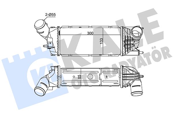 KALE OTO RADYATÖR 350810 Motor Turbo Radyatörü - PEUGEOT 407 (6D_) uyumlu