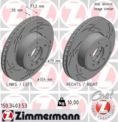 ZIMMERMANN 150.3403.53 Fren Sistemleri Fren Diski - BMW 5 (E60) uyumlu