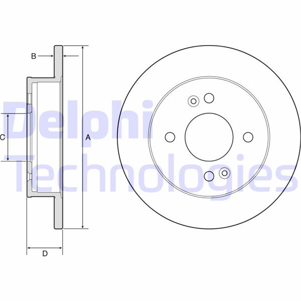 DELPHI BG4917C Fren Sistemleri Fren Diski - HYUNDAI i10 II (BA, IA) uyumlu