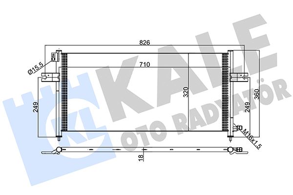 KALE OTO RADYATÖR 388700 İklimlendirme Sistemi Klima Radyatörü - NISSAN PICK UP (D22) uyumlu
