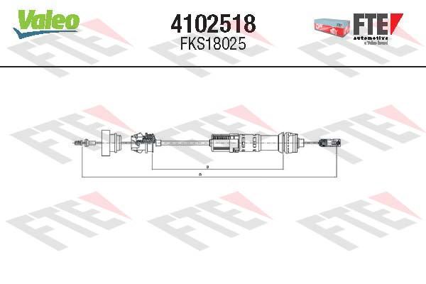VALEO 4102518 Debriyaj Sistemi Debriyaj Teli - PEUGEOT 306 Hatchback (7A, 7C, N3, N5) uyumlu