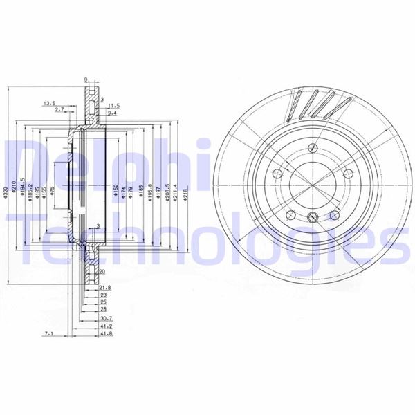 DELPHI BG3831 Fren Sistemleri Fren Diski - BMW 3 (E46) uyumlu