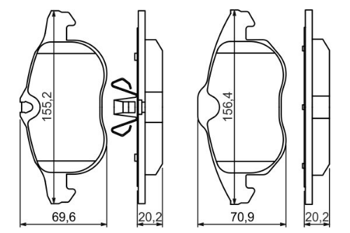 BOSCH 0 986 494 044 Fren Sistemleri Fren Balatası - OPEL ASTRA H Station wagon (A04) uyumlu