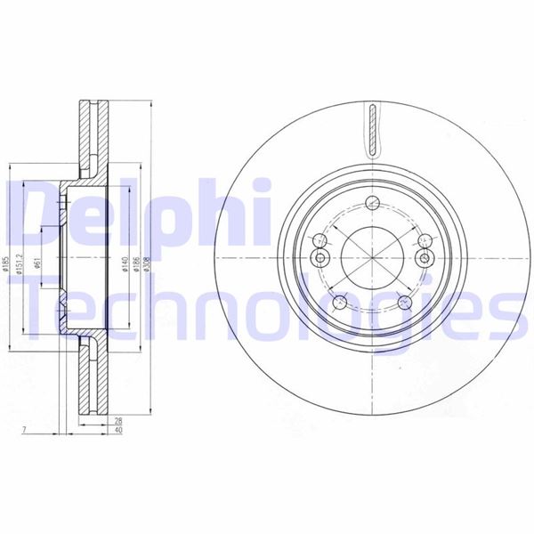DELPHI BG4167 Fren Sistemleri Fren Diski - RENAULT LAGUNA II (BG0/1_) uyumlu