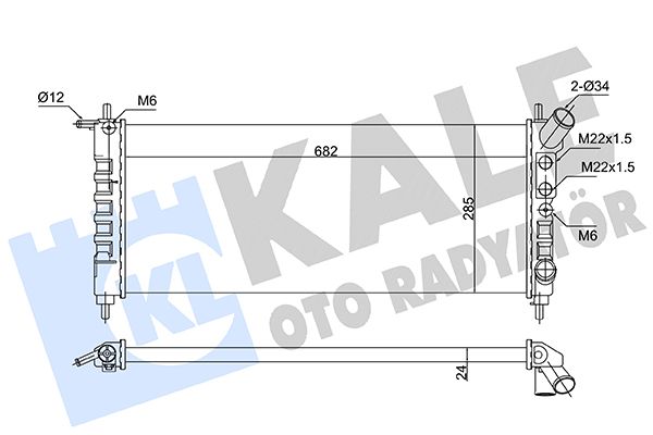 KALE OTO RADYATÖR 363260 Soğutma Sistemi Su Soğutucu & Parçaları - CHEVROLET CORSA Pick-up uyumlu