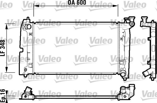 VALEO 734199 Soğutma Sistemi Su Soğutucu & Parçaları - TOYOTA COROLLA (_E12_) uyumlu