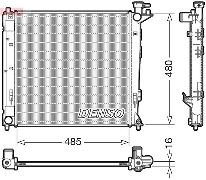 DENSO DRM41008 Soğutma Sistemi Su Soğutucu & Parçaları - KIA SPORTAGE III (SL) uyumlu