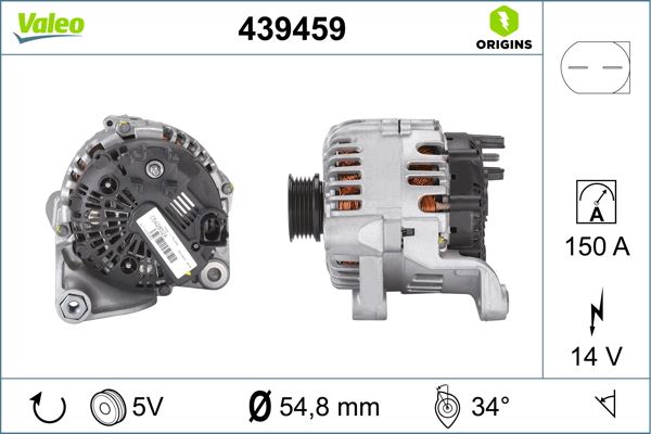 VALEO 439459 Elektrik Sistemi Alternatör - LAND ROVER FREELANDER I (L314) uyumlu