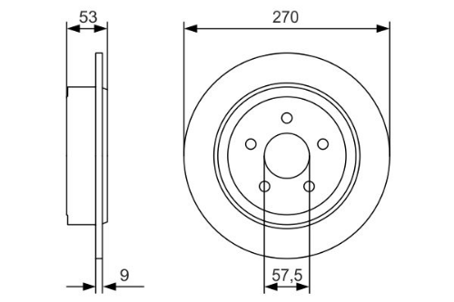BOSCH 0 986 479 A79 Fren Sistemleri Fren Diski - CHRYSLER STRATUS Cabrio (JX) uyumlu