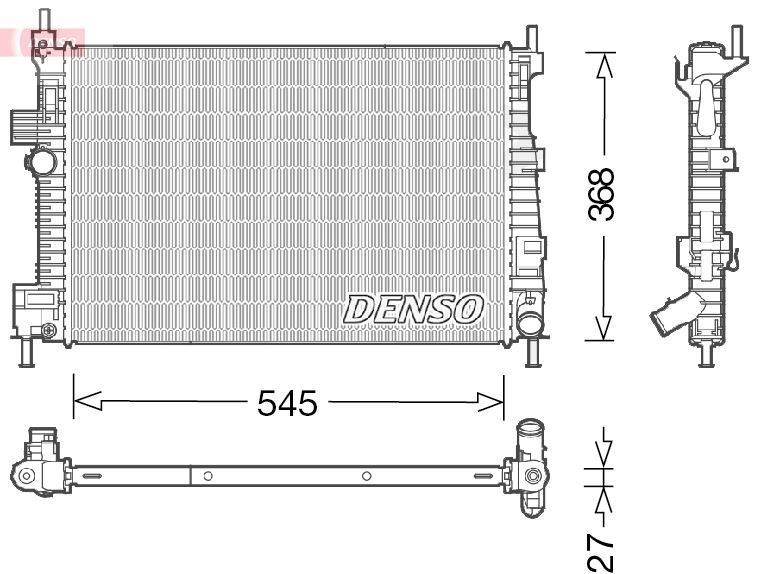 DENSO DRM10009 Soğutma Sistemi Su Soğutucu & Parçaları - FORD C-MAX II (DXA/CB7, DXA/CEU) uyumlu