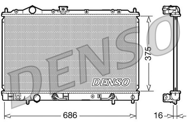 DENSO DRM45021 Soğutma Sistemi Su Soğutucu & Parçaları - MITSUBISHI COLT V (CJ_, CP_) uyumlu