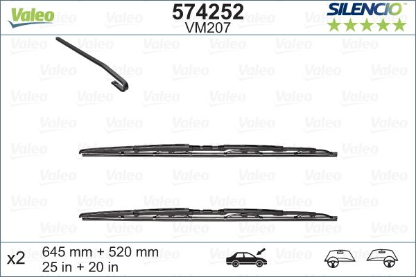 VALEO 574252 Kaporta & Gövde Parçaları Cam Silecek Mekanizması - PEUGEOT 607 (9D, 9U) uyumlu