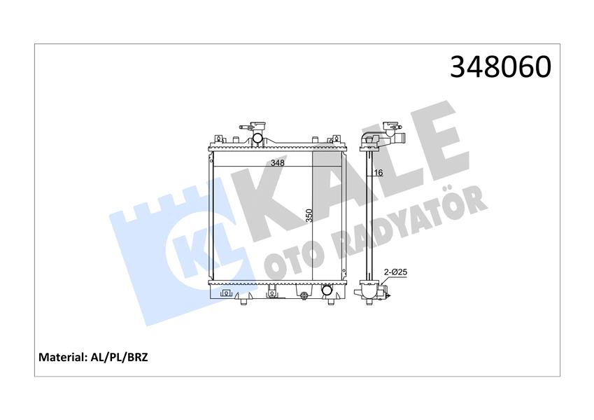 KALE OTO RADYATÖR 348060 Soğutma Sistemi Su Soğutucu & Parçaları - SUZUKI ALTO VI (FF, HA24_) uyumlu
