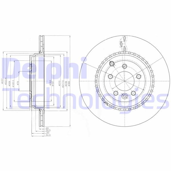 DELPHI BG9082C Fren Sistemleri Fren Diski - LAND ROVER RANGE ROVER SPORT I (L320) uyumlu