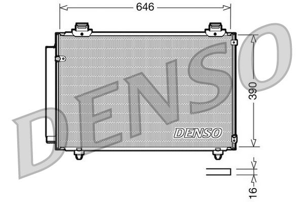 DENSO DCN50035 İklimlendirme Sistemi Klima Radyatörü - TOYOTA AVENSIS Sedan (_T25_) uyumlu