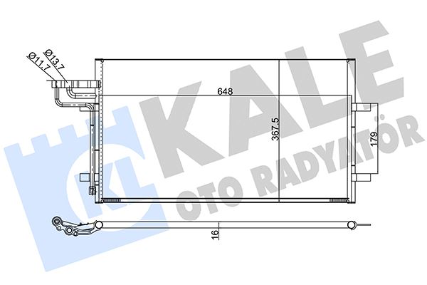 KALE OTO RADYATÖR 386100 İklimlendirme Sistemi Klima Radyatörü - FORD C-MAX (DM2) uyumlu