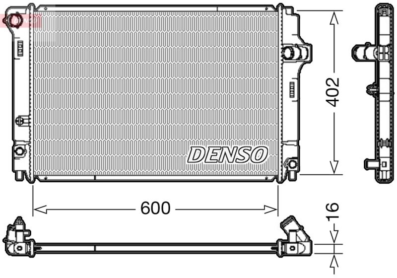 DENSO DRM50089 Soğutma Sistemi Su Soğutucu & Parçaları - TOYOTA YARIS (_P13_) uyumlu