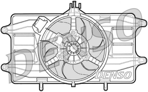 DENSO DER09021 Soğutma Sistemi Fan - FIAT DOBLO MPV (119_, 223_) uyumlu