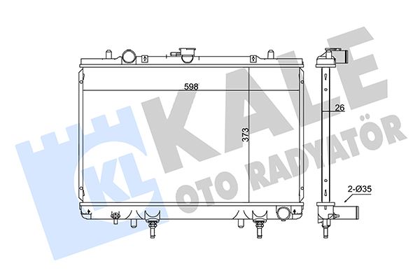 KALE OTO RADYATÖR 362200 Soğutma Sistemi Su Soğutucu & Parçaları - MITSUBISHI L200 (K7_T, K6_T, K5_T) uyumlu