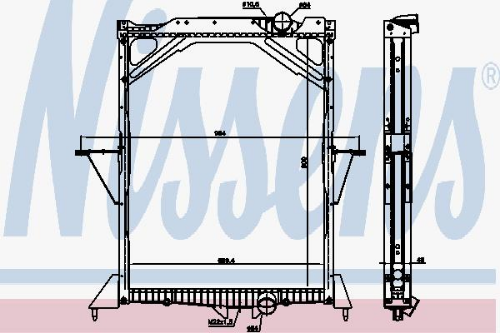 NISSENS 65466A Soğutma Sistemi Su Soğutucu & Parçaları - VOLVO FM12 uyumlu