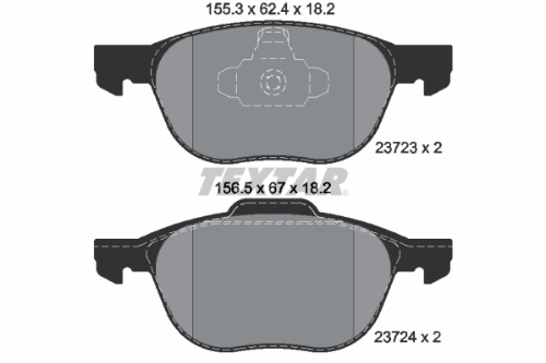 TEXTAR 2372301 Fren Sistemleri Fren Balatası - FORD C-MAX II (DXA/CB7, DXA/CEU) uyumlu