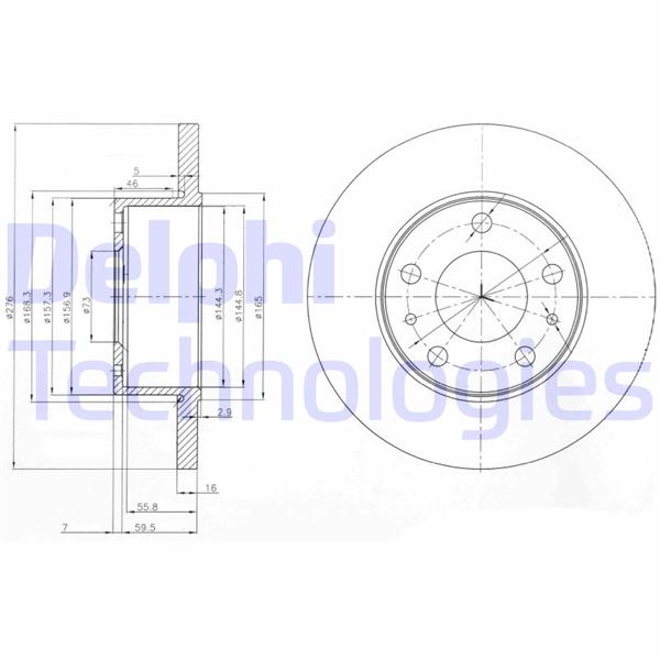DELPHI BG3751 Fren Sistemleri Fren Diski - IVECO DAILY III Platform şasi uyumlu