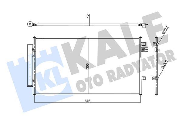 KALE OTO RADYATÖR 357960 İklimlendirme Sistemi Klima Radyatörü - JEEP RENEGADE SUV (BU, B1, BV) uyumlu