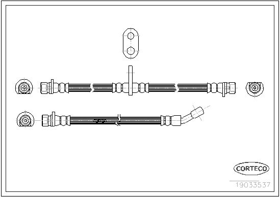 CORTECO 19033537 Fren Sistemleri Fren Hortumları - ROVER 600 I (RH) uyumlu