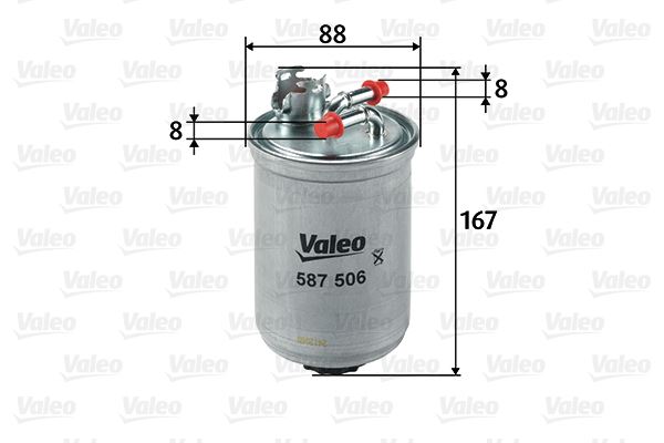 VALEO 587506 Yakıt Sistemi Yakıt Filtresi - VW CADDY II Kasa/büyük limuzin (9K9A) uyumlu