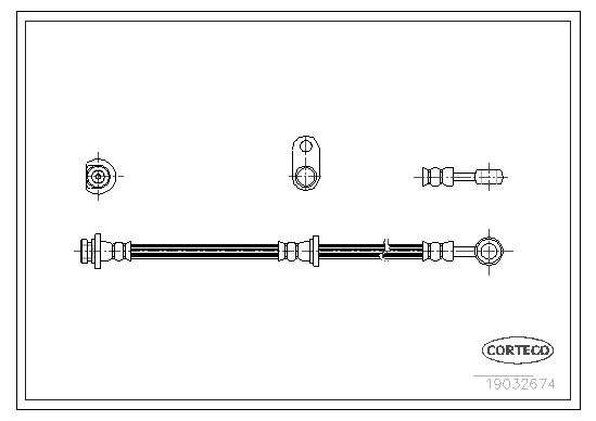 CORTECO 19032674 Fren Sistemleri Fren Hortumları - HONDA PRELUDE III (BA) uyumlu