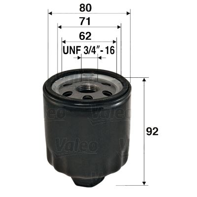 VALEO 586009 Motor Yağ Filtresi - VW POLO II (86C, 80) uyumlu