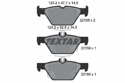 TEXTAR 2215801 Fren Sistemleri Fren Balatası - SUBARU OUTBACK (BS) uyumlu