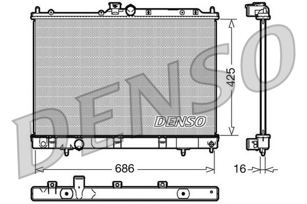 DENSO DRM45031 Soğutma Sistemi Su Soğutucu & Parçaları - MITSUBISHI OUTLANDER I (CU_W) uyumlu