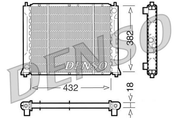 DENSO DRM24004 Soğutma Sistemi Su Soğutucu & Parçaları - ROVER 200 II Hatchback (XW) uyumlu